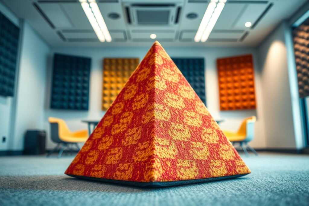 الاسفنج الهرمى العازل للصوت