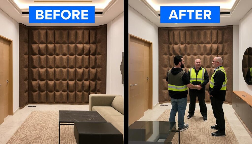 مشروع عزل صوت ناجح نفذته شركة عزل صوت في الكويت