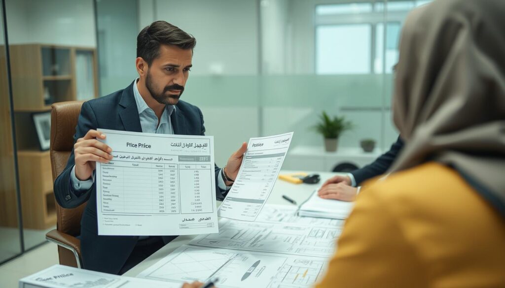 مهندس من شركة عزل صوت في الكويت يقدم عرض أسعار لعميل